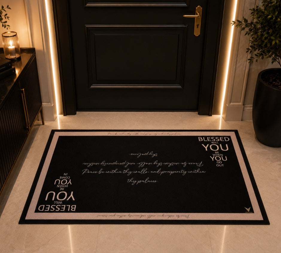 The Grand Declaration Entrance Door Mat in Onyx Sand by Vices & Virtues