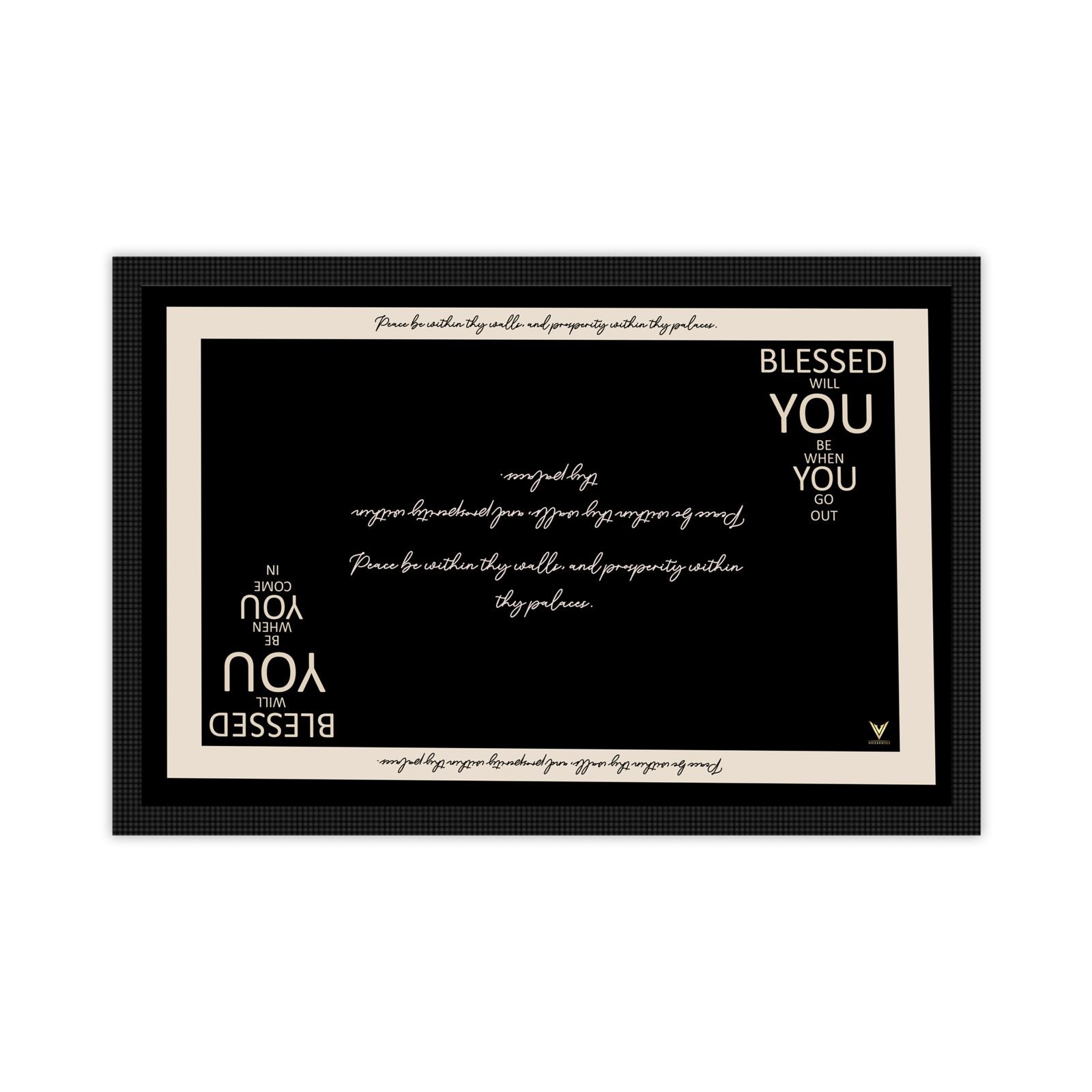 The Onyx Sand Threshold: "The Grand Declaration" Indoor Mat