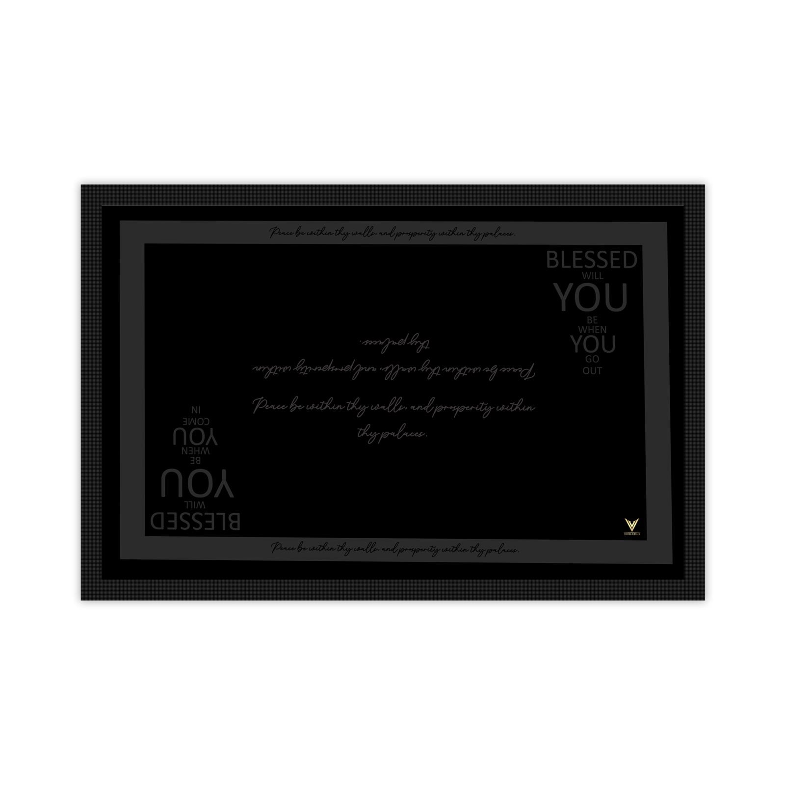 The Onyx Charcoal Threshold: "The Grand Declaration" Indoor Mat