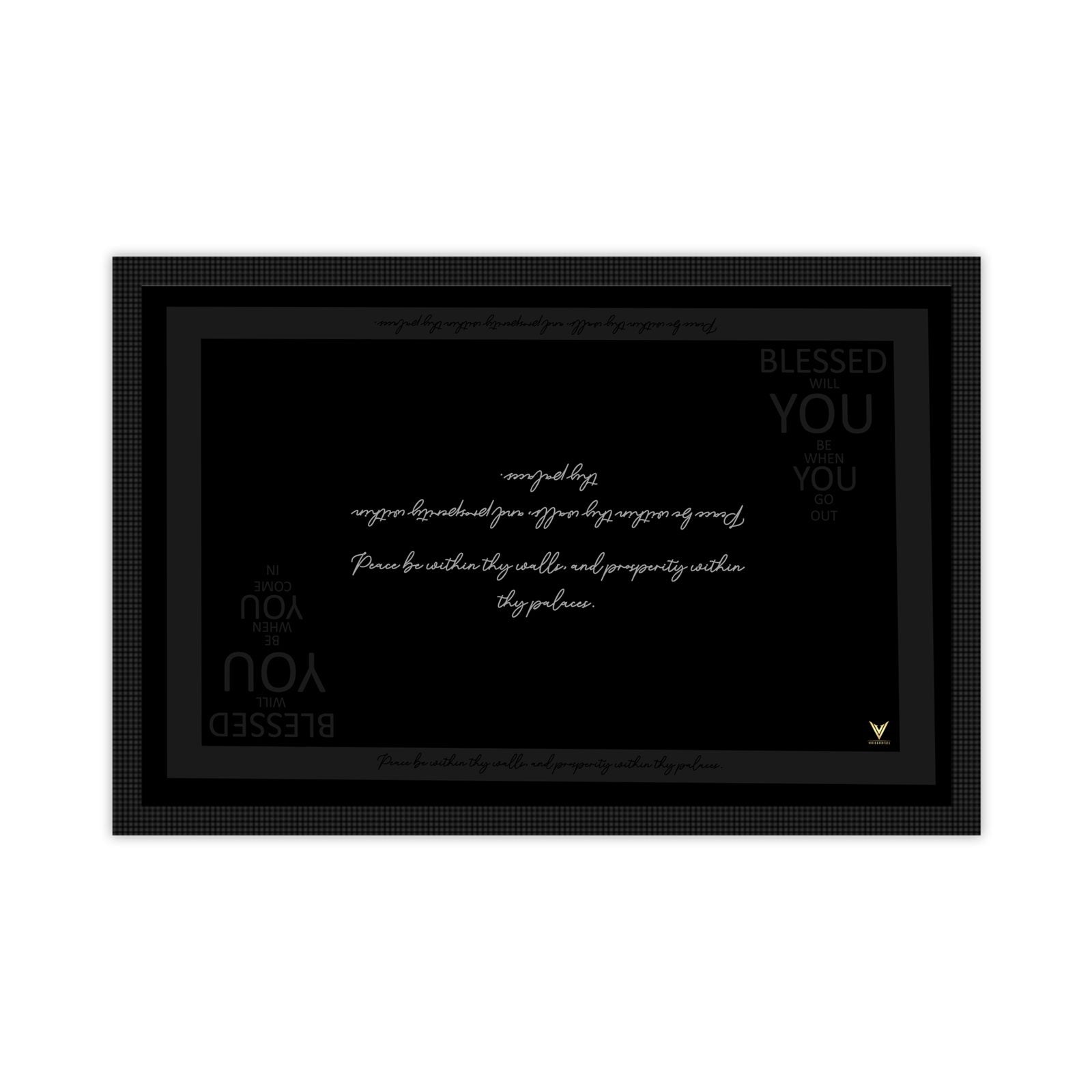The Onyx Charcoal Threshold: "The Grand Declaration" (Indoor Mat)
