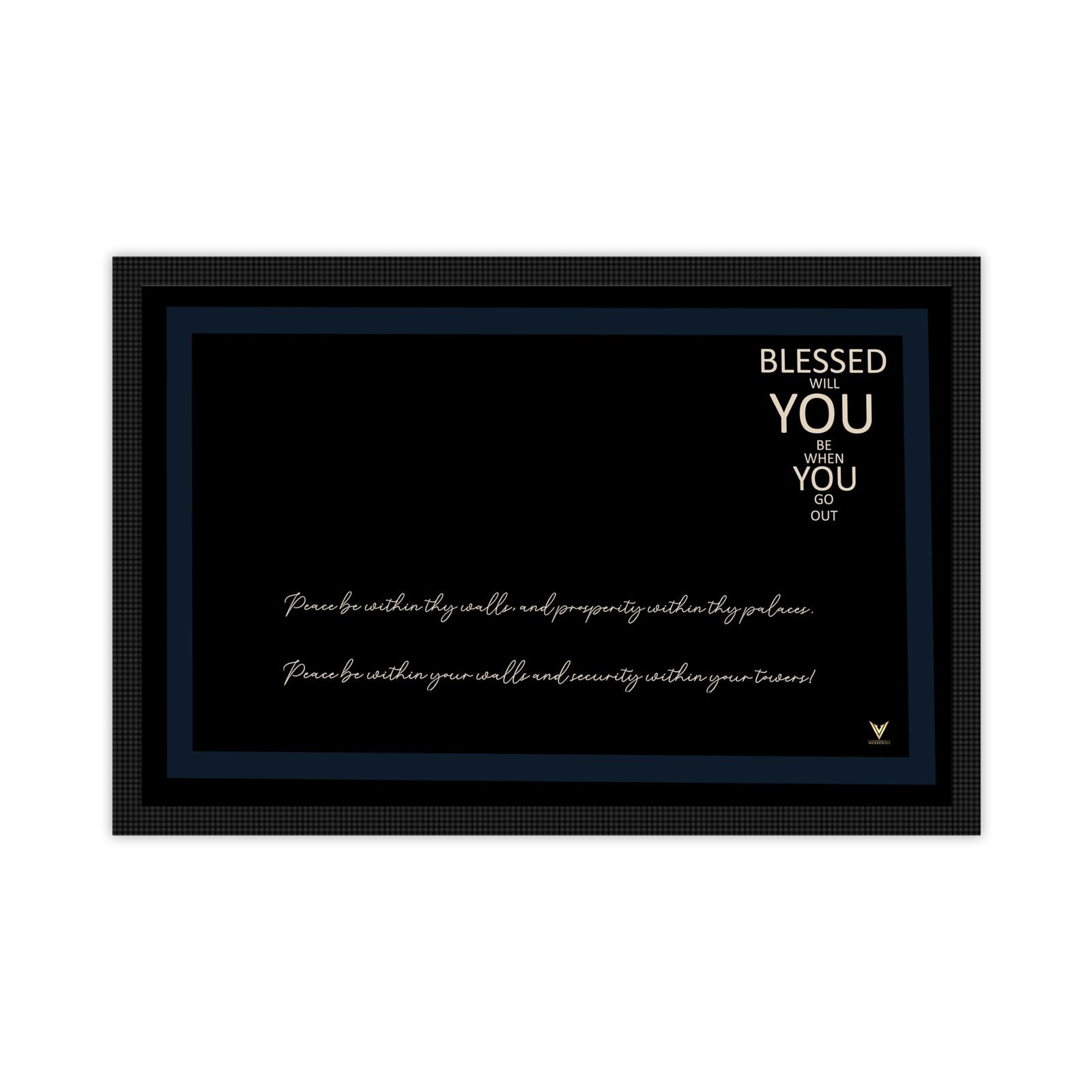 The Onyx Sapphire Gateway: Blessed Going & Peace Within (Indoor Mat)