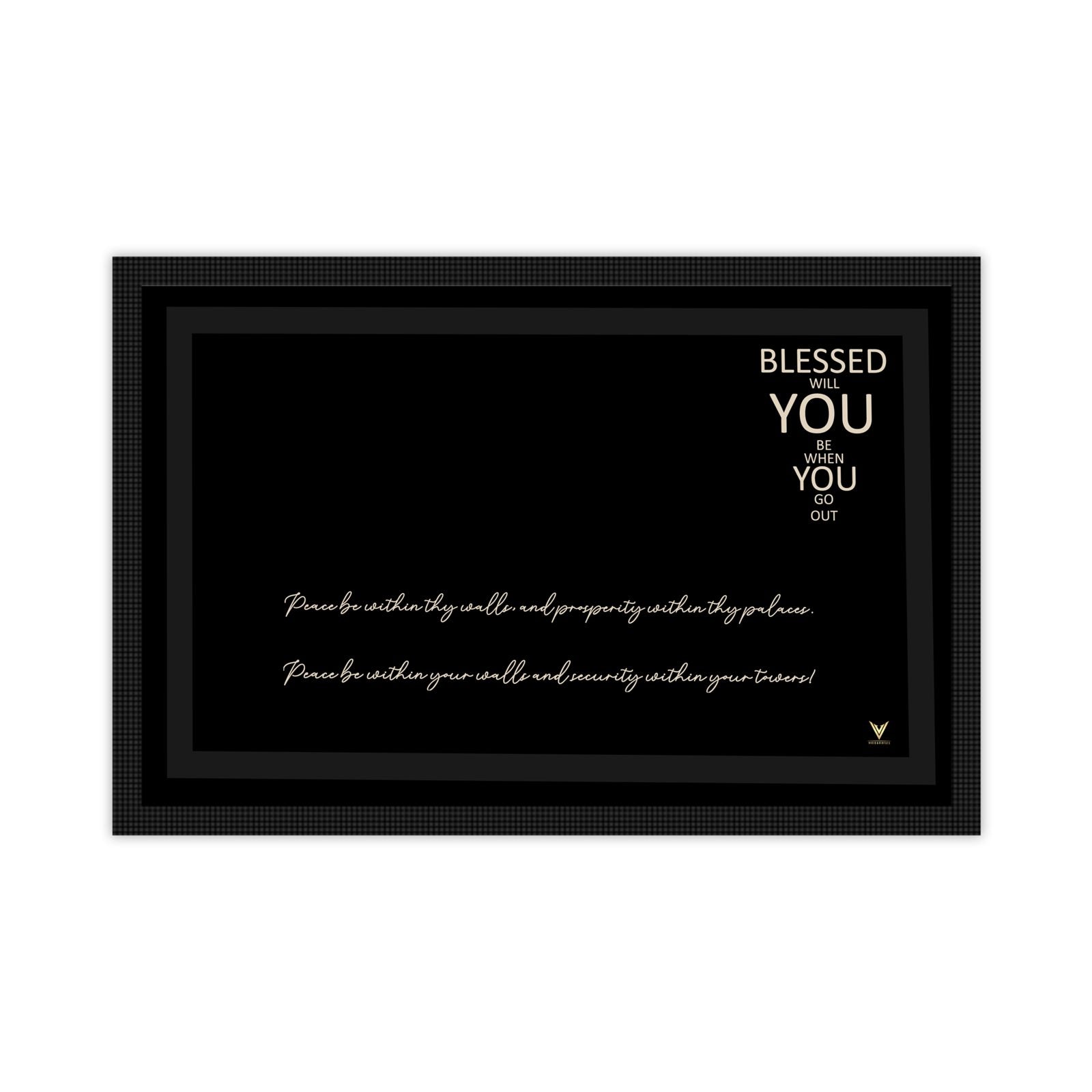 The Onyx Charcoal Gateway: Blessed Going & Peace Within (Indoor Mat)