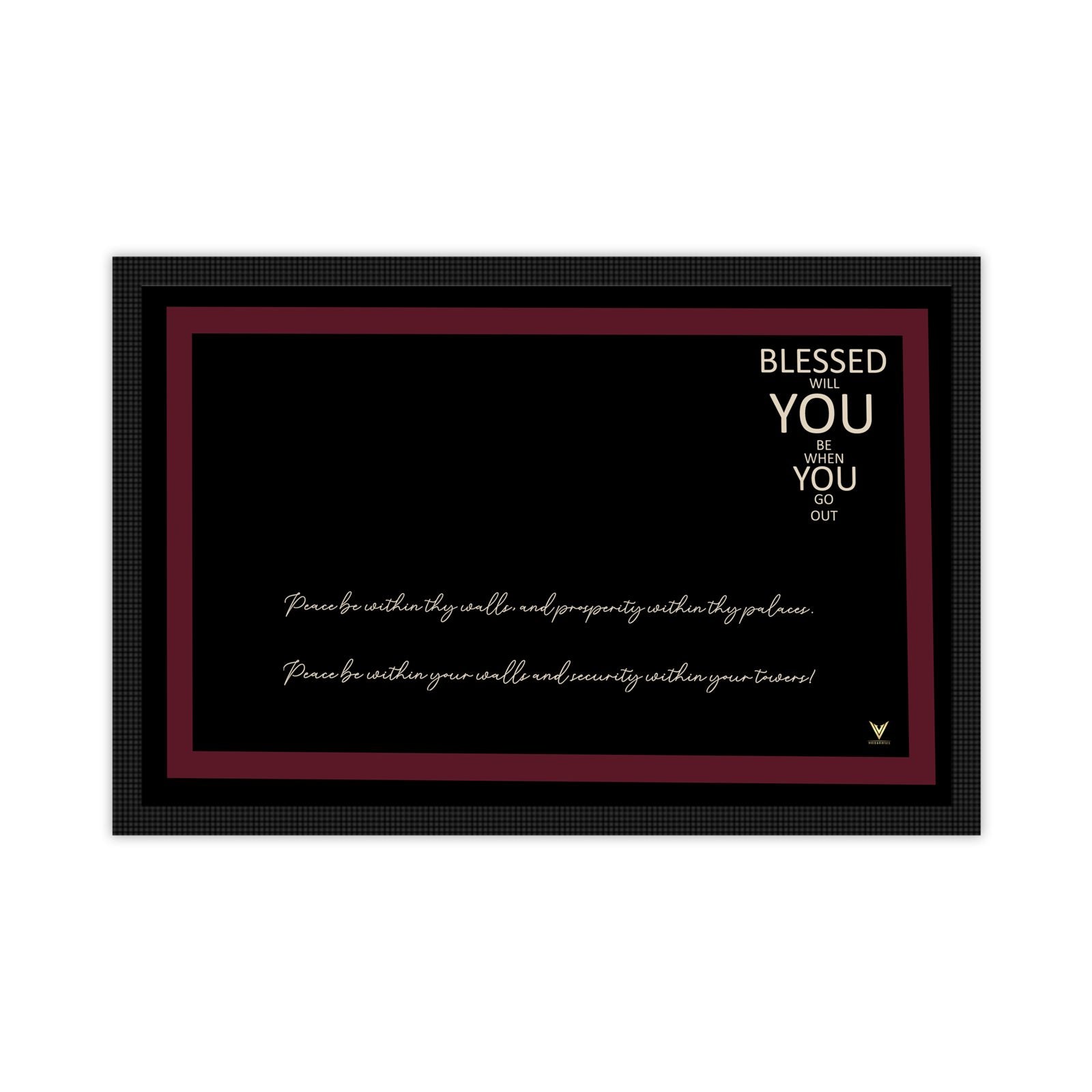 The Onyx Ruby Gateway: Blessed Going & Peace Within (Indoor Mat)