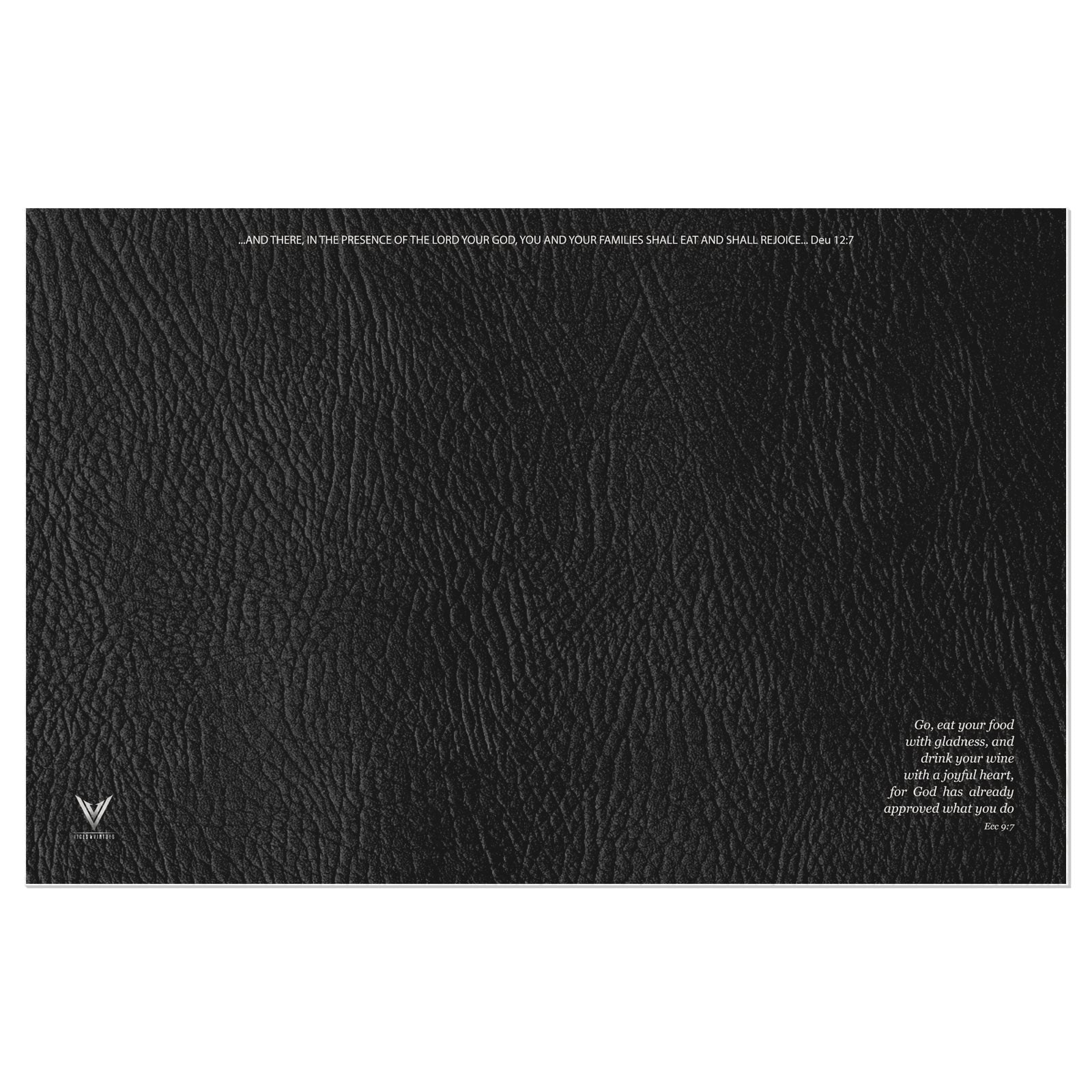 The Matte Charcoal Stone Vinyl Placemats
