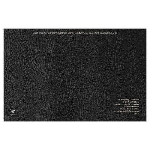 The Matte Charcoal Stone Vinyl Placemats