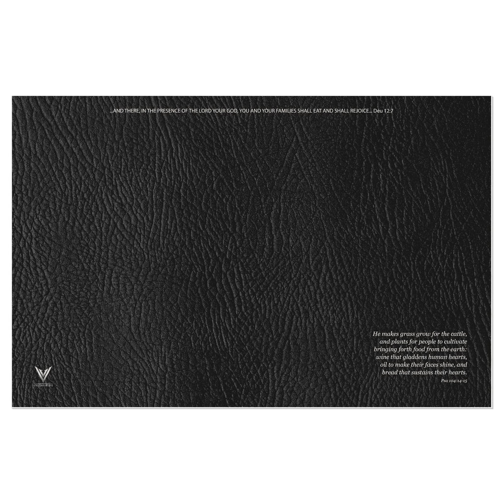 The Matte Charcoal Stone Vinyl Placemats