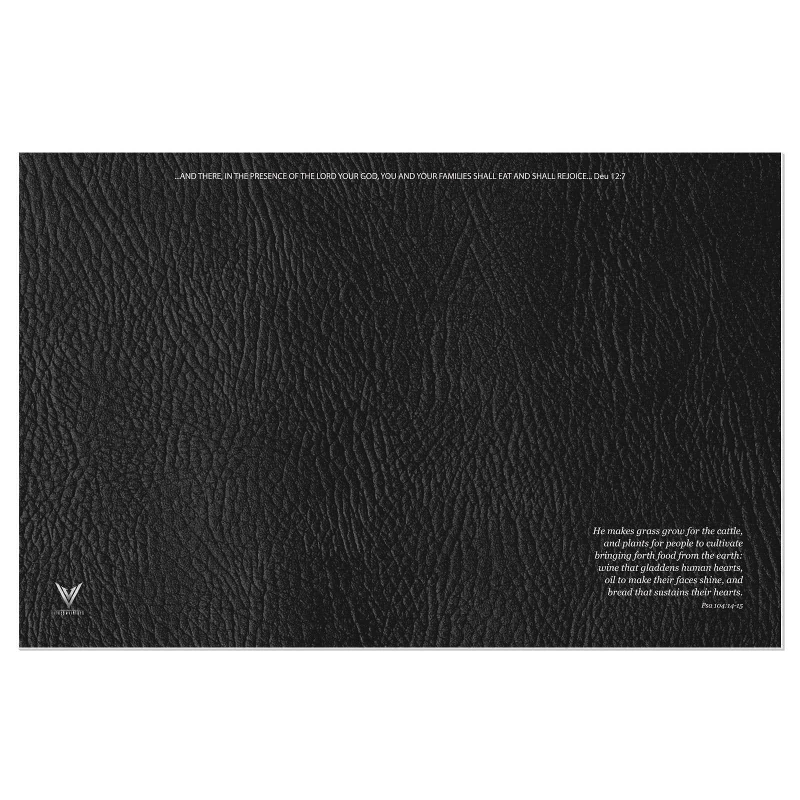 The Matte Charcoal Stone Vinyl Placemats