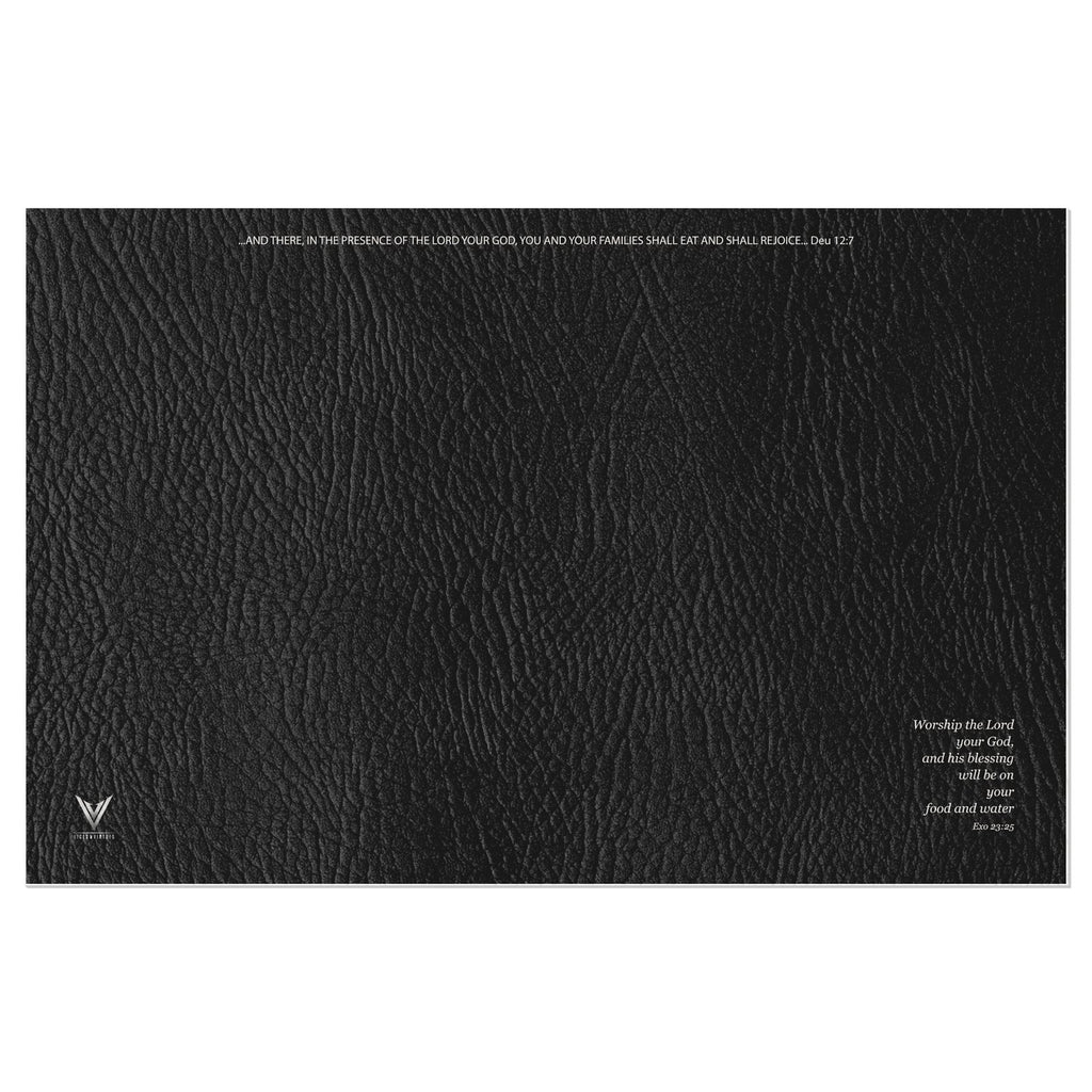 The Matte Charcoal Stone Vinyl Placemats