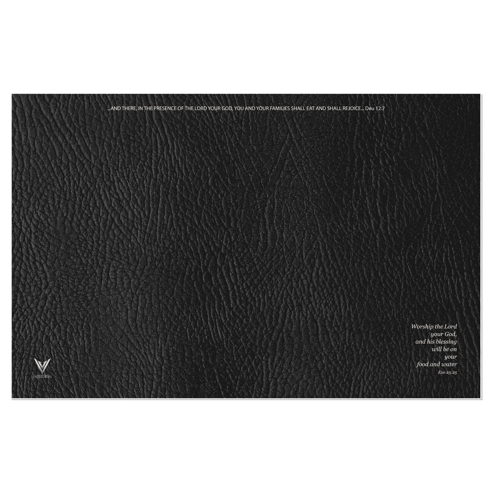 The Matte Charcoal Stone Vinyl Placemats