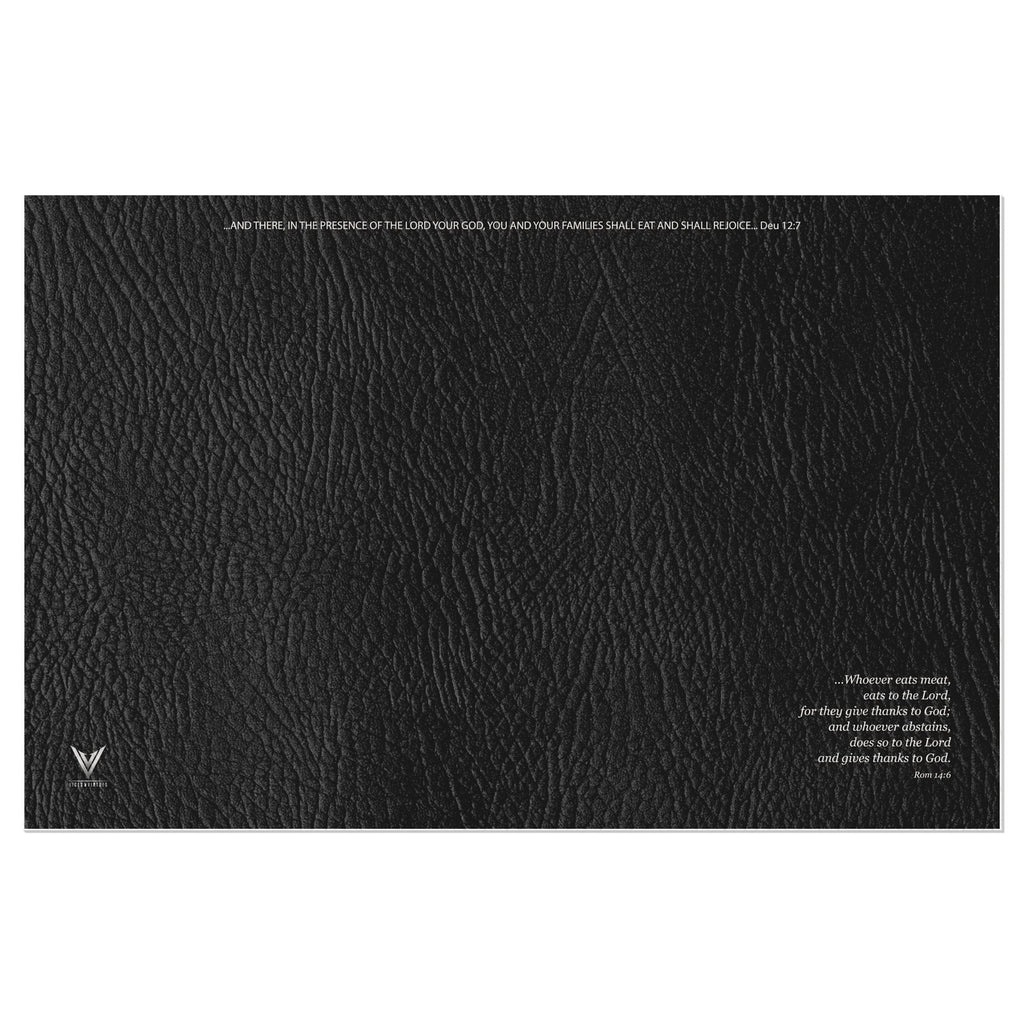 The Matte Charcoal Stone Vinyl Placemats