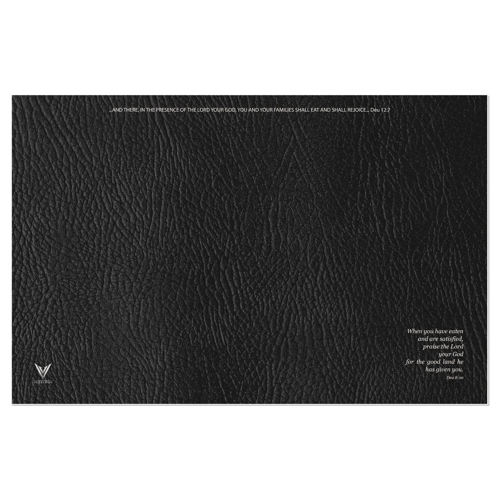 The Matte Charcoal Stone Vinyl Placemats