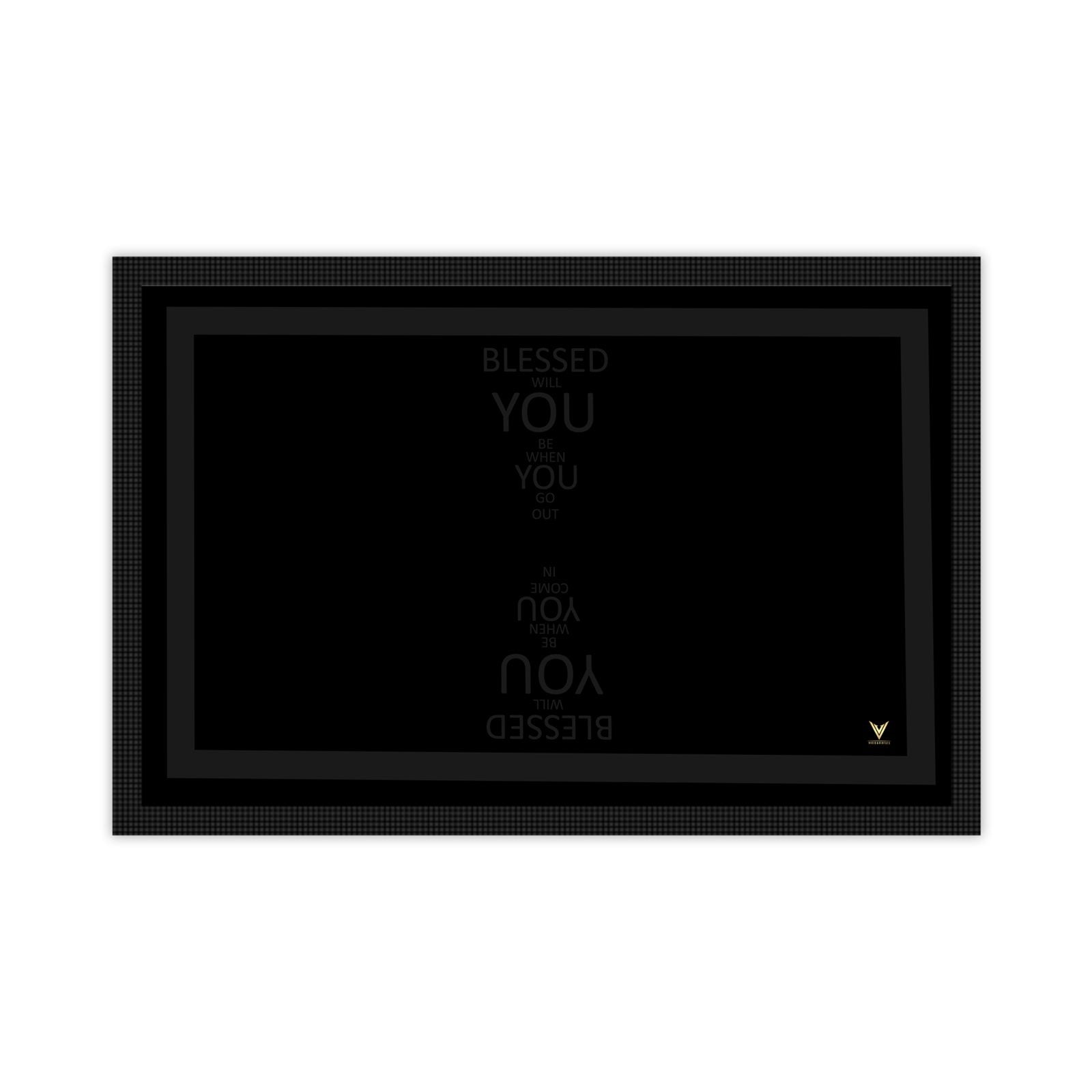 The Onyx Charcoal Gateway: Blessed Going & Coming (Indoor Mat)