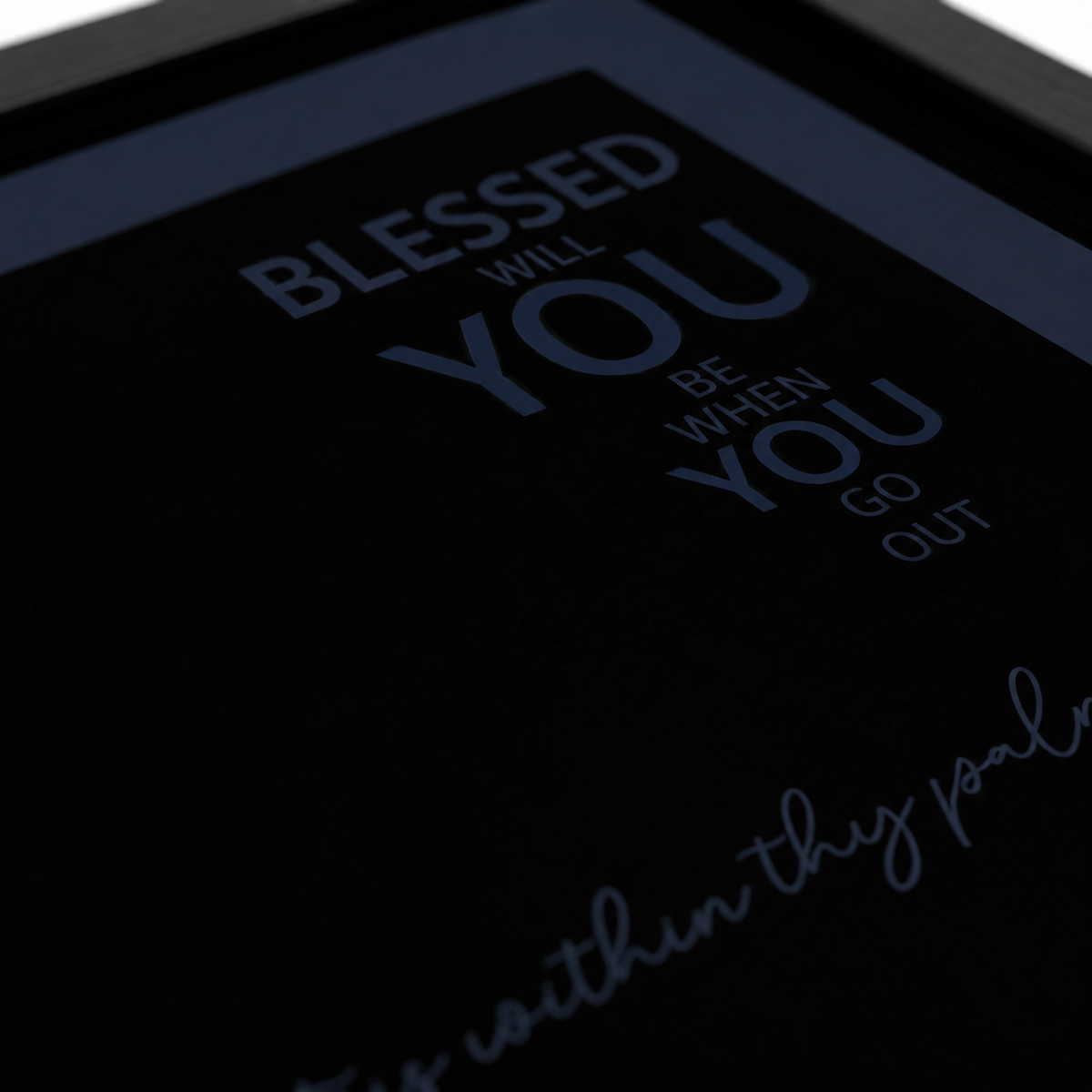 The Onyx Sapphire Threshold: Blessed Coming & Going (Indoor Mat)