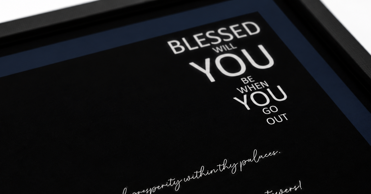 The Onyx Sapphire Gateway: Blessed Going & Peace Within (Indoor Mat)