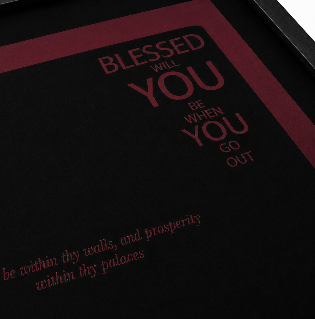 The Onyx Ruby Threshold: Blessed Coming & Going (Indoor Mat)