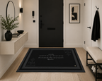 The Onyx Charcoal Threshold: "The Grand Declaration" (Indoor Mat)