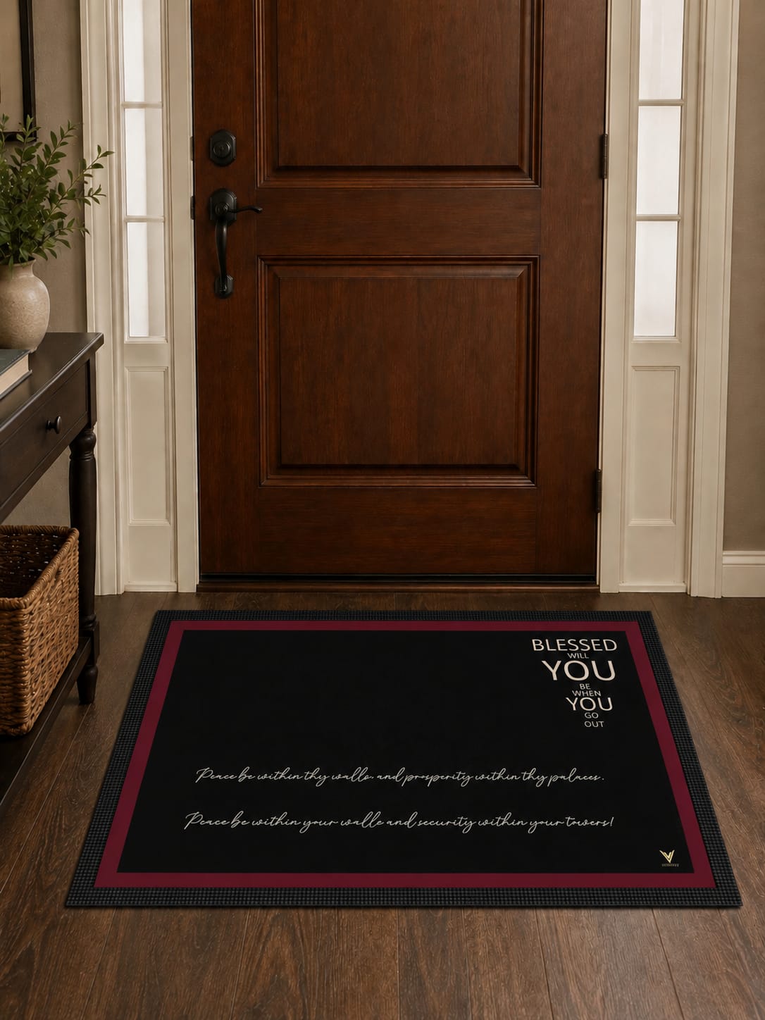 The Onyx Ruby Gateway: Blessed Going & Peace Within (Indoor Mat)