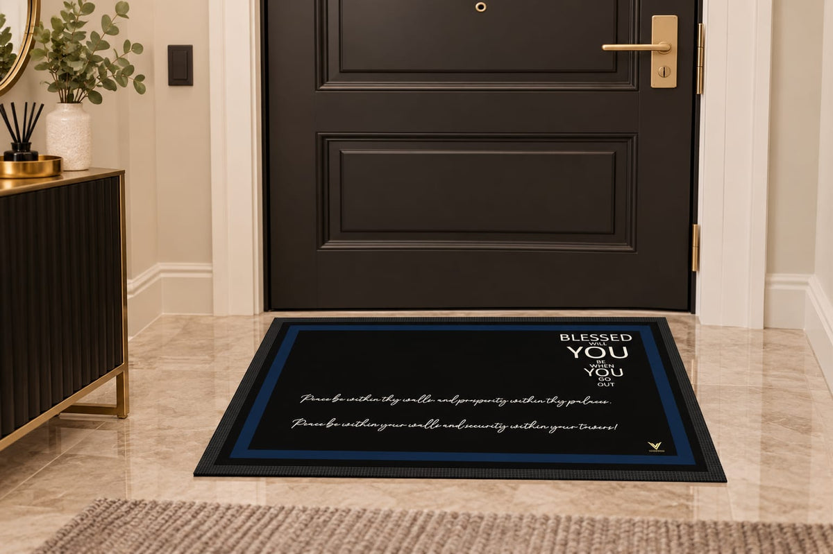 The Onyx Sapphire Gateway: Blessed Going & Peace Within (Indoor Mat)