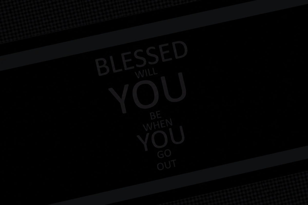 The Onyx Charcoal Gateway: Blessed Going & Coming (Indoor Mat)