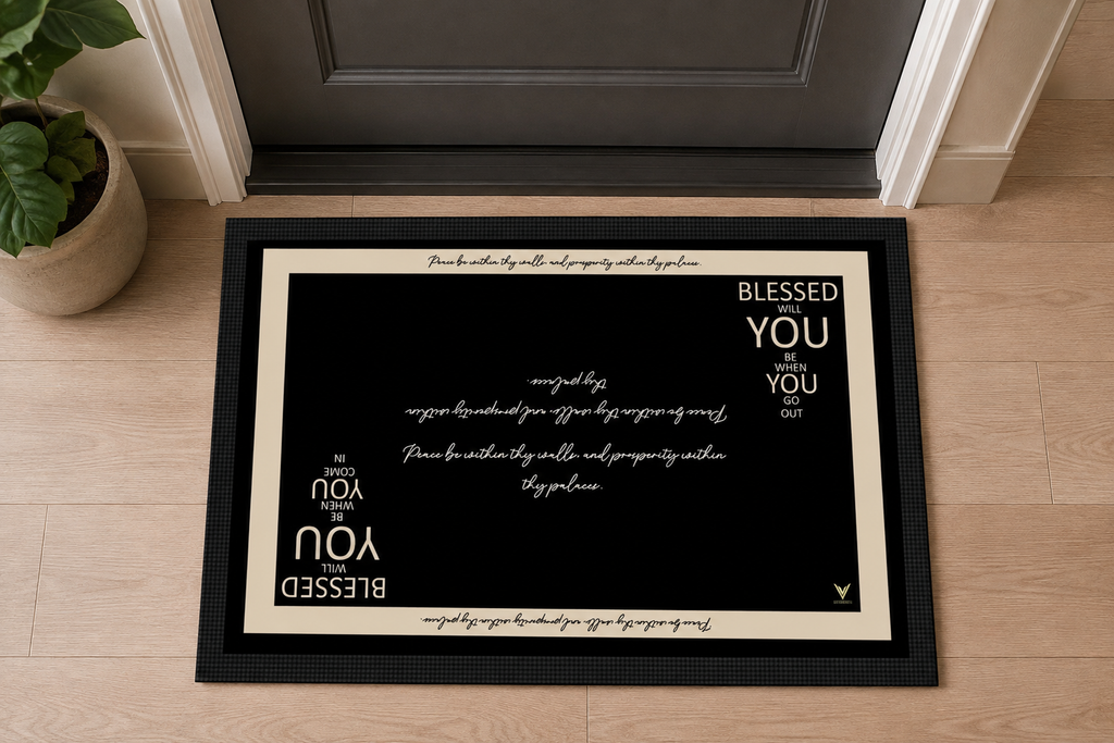 The Onyx Sand Threshold: "The Grand Declaration" (Indoor Mat)