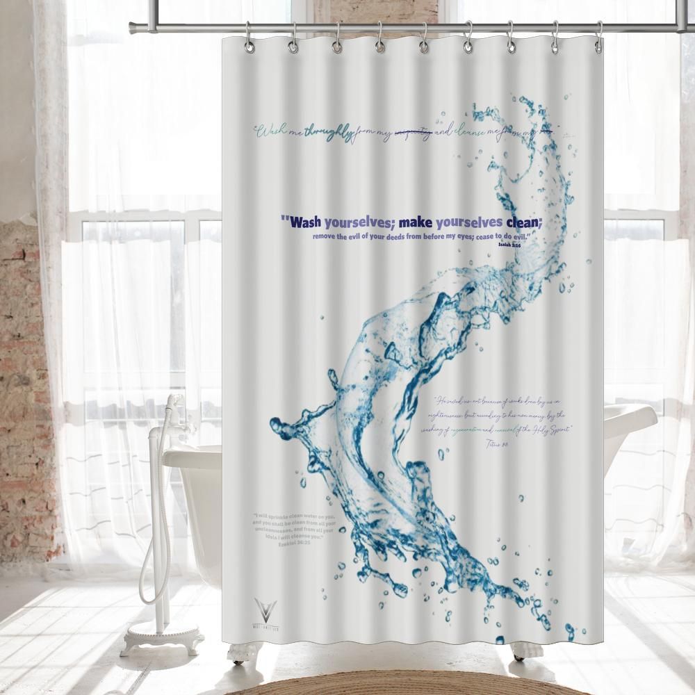 The Cleanse Premium Shower Curtain