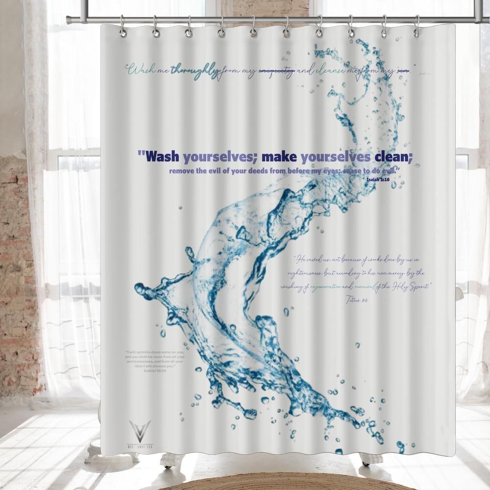 The Cleanse Premium Shower Curtain