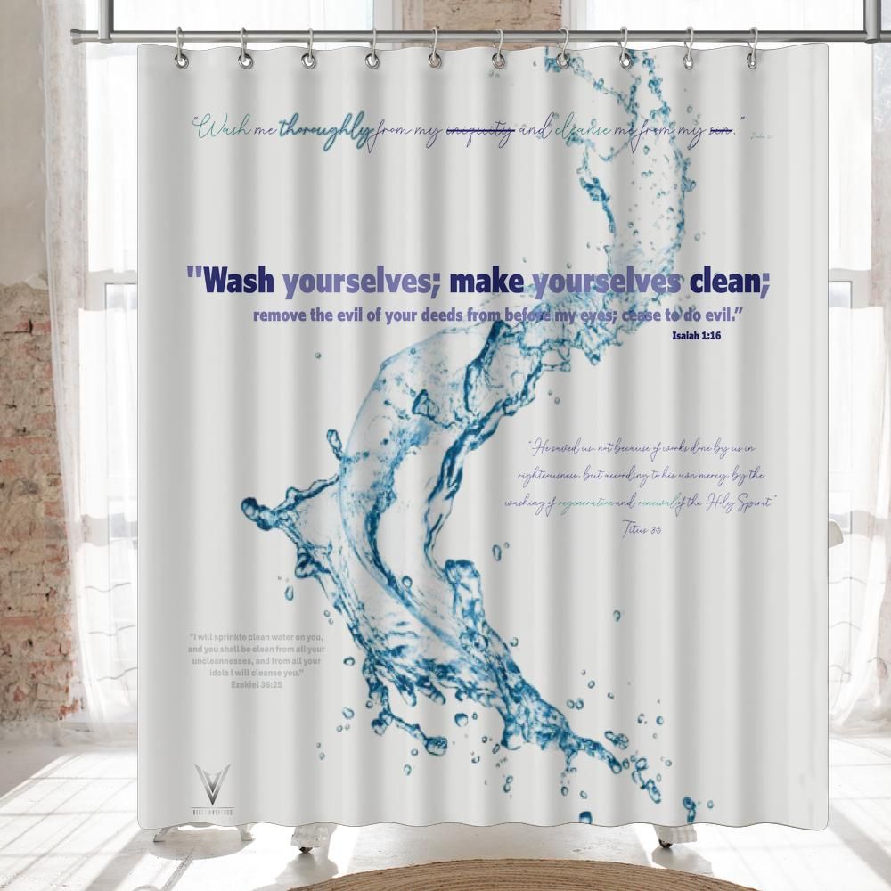 The Cleanse Premium Shower Curtain