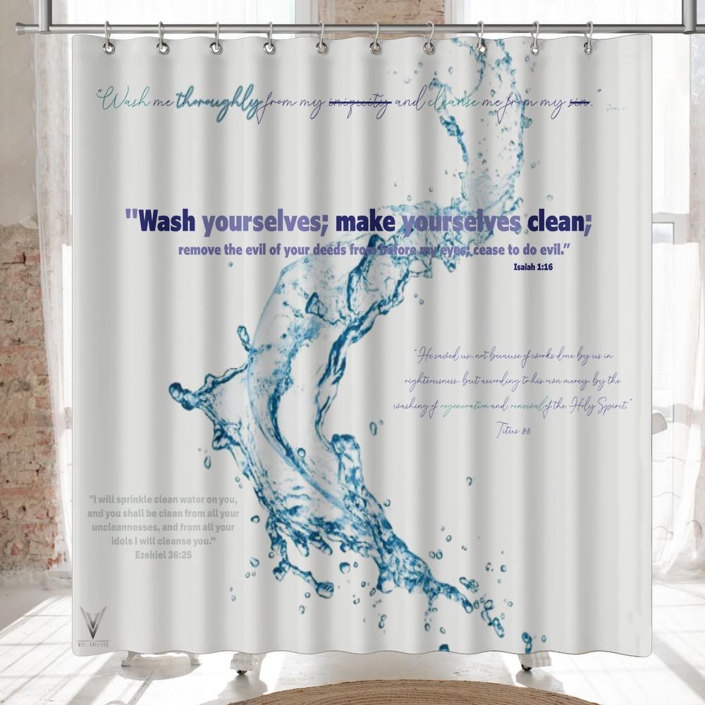 The Cleanse Premium Shower Curtain